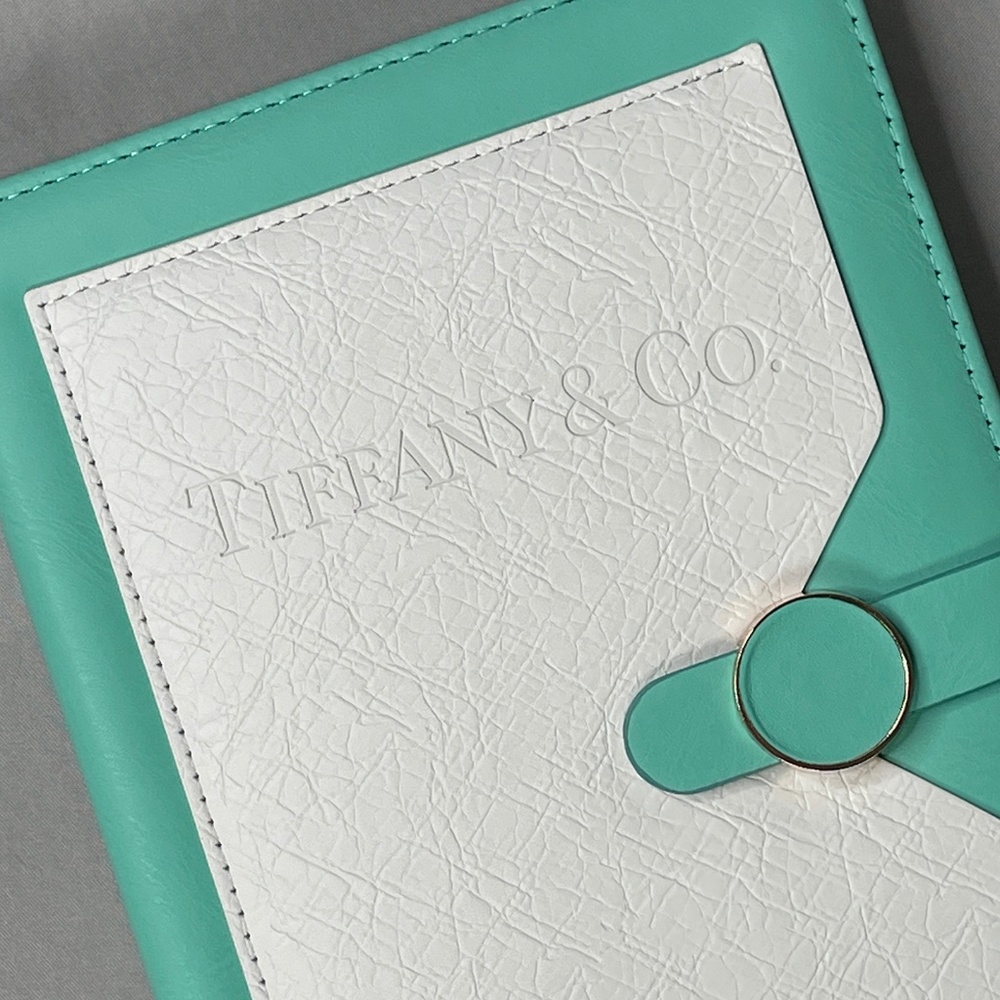Tiffany & Co. Notebook Journal Magnetic Closure Front Pocket